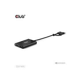 Club 3D CSV-1475 USB-C USB Type A (Han) til DisplayPort (Hun) 4K60Hz Adapter