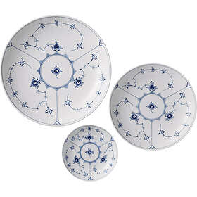 Royal Copenhagen Musselmalet Riflet Skål 3-pack