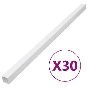 vidaXL Cable Trunking 60x60 mm 30 m White