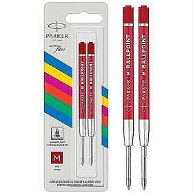 Parker QUINKFlow 2166545 Kuglepen Refill Medium Rød 2-Pack