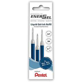Pentel EnerGel LR7-3C Gel Pen Refill 0.7mm Blå 3-Pack