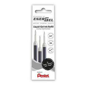 Pentel EnerGel LR7 Gelpen Refill 0,7mm Sort 3-Pack