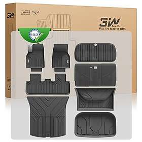 3W Clinic Golvmatta Set Svart Tesla Model Y 2025-