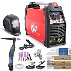 Vector TIG Svetsmaskin T1054VW1 AC DC med 200a och Elektrodsvetsfunktion 170a Aluminiumsvetsapparat Set