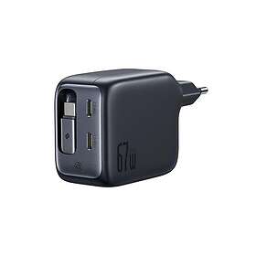Baseus EnerCore CJ11 E0121E00 67W Vægoplader med To USB-C-porte og Indtrækkelig 