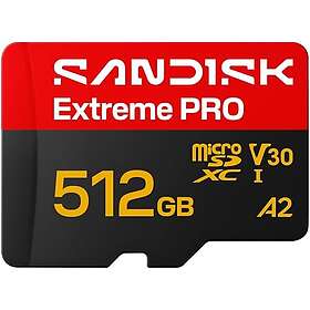 SanDisk Extreme PRO microSDXC UHS-I U3 V30 A2 250/170MB/s 512GB