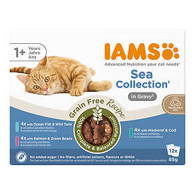 Iams Advanced Nutrition Grain Free Sea Collection in Sauce Pouches 24x0,085kg