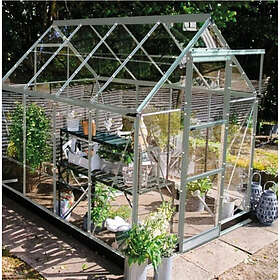 Halls ICON 6 Drivhus Glas 3mm Aluminiumram 4.9m² 1.83x2.72x2.10m