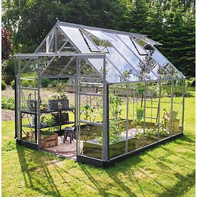 Halls ICON 8 Drivhus Hærdet Glas Aluminiumram 8.1m² 2.44x3.25x2.44m