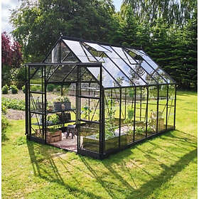 Halls ICON 8 Drivhus 3mm Glas Aluminiumram 9.7m² 2.44x4.00x2.19m