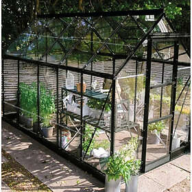 Halls ICON 6 Drivhus 3mm Glas Aluminiumram 6.1m² 1.83x3.33x2.18m