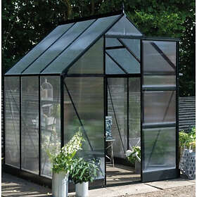 Halls ICON 6 Drivhus Polycarbonat Aluminiumramme 3.7m² 1.83x2.03x2.13m