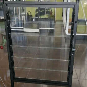 Halls Qube Jalousivindue Sæt Lean-To Drivhus Sæt Aluminiumramme 1.2x0.6x1.6m