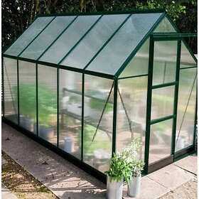 Halls ICON 6 Drivhus 3mm Hærdet Glas Aluminiumramme 6.1m² 1.83x3.05x2.13m