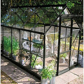 Halls ICON 6 Drivhus 3mm Hærdet Glas Aluminiumram 6.1m² 1.83x3.35x2.18m