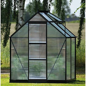 Halls ICON 6 Drivhus Polycarbonat Aluminiumramme 2.5m² 1.83x1.37x1.95m