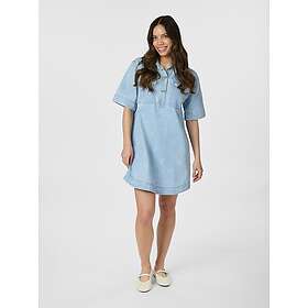 Neo Noir Saras Denim Emb Dress Kort Kjole