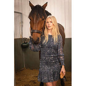 OSMINE Rira Smock Chiffon Paisley Lang Kjole