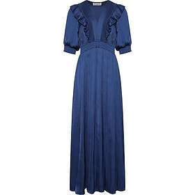 Hale Lovisa Ensfarvet Lang Kjole