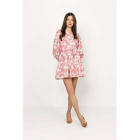 OSMINE Delphine Broderi Lyseblå Blomstret Kjole