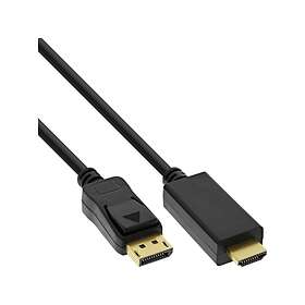 InLine 17187I Displayport till HDMI Typ A (Standard) Adapter Hane-Hona Kabel 0,3m