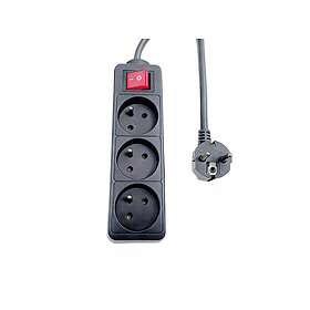 MicroConnect MC-PSOO030150FRB 3-Way Switched Power Strip 1.5m