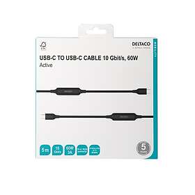 Deltaco 1902003 USB-C til USB-C USB 3.1 Gen 1 5 m