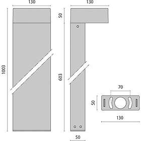 Gewiss MIMIK 10 POST Udendørs Lampe Ophæng 6247667860 1000