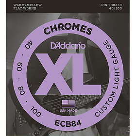 D'Addario ECB84 Chromes Basse Flatwound 40-100