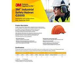 3M G3000DUV-RD Vented Safety Helmet Red