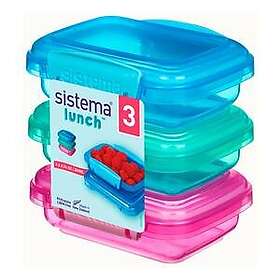 Sistema Lunch 200ml 3-Pack Plast Madopbevaringsboks