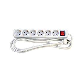 Mercodan 6-Vägs Strömbrytare Power Strip 3m 584420025