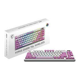 MSI FORGE GK600 TKL W VIOLET Clavier Mécanique Gaming Sans Fil