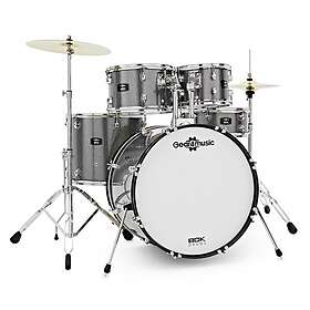 Gear4music BDK-22 Kit de Batterie Rock Silver Sparkle
