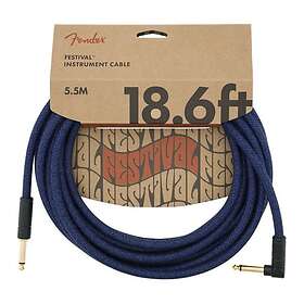 Fender 0990918073 Câble d'Instrument Droit/Angle Rêve Bleu 18.6ft