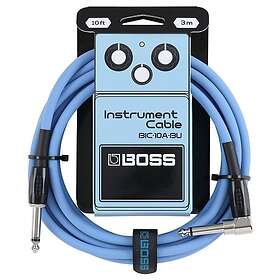 Boss BIC-10A-BU Instrument Cable 10ft Angled/Straight Blue