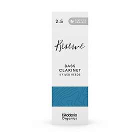 Daddario Organic Reserve Anches de Clarinette Basse 2.5 Paquet de 5