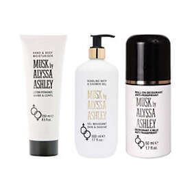 Alyssa Ashley Musk Lahjasetti (Body Lotion 250ml, Deo Roll-on 50ml, Suihkugeeli 