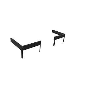 Halls Qube Louvrevindue 102-F06447 Drivhusbase Sort