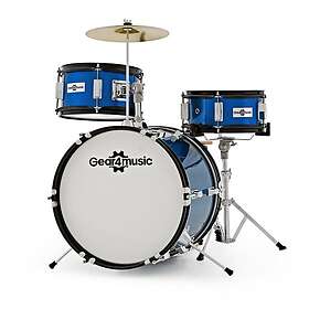 Gear4music Junior JNR-3PCE-BL Kit de Batterie 3 Pièces Bleu