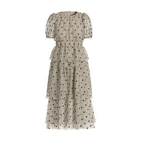 Vila Vivane Kort Ærme O-Hals Midikjole