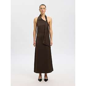 Selected Slfcecilia Slim Neckholder Ankle Maxi Klänning