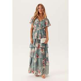 Goddiva Flutter Tiered Maxi Dress