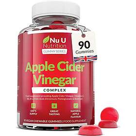 Nu U Nutrition Apple Cider Vinegar Gummies with The Mother 1000mg 90 Gummies