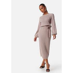Bubbleroom Rndneck Rib Knitted Midi Klänning