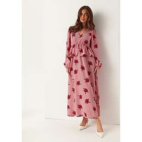 Bubbleroom Vneck Flounce Maxikjole