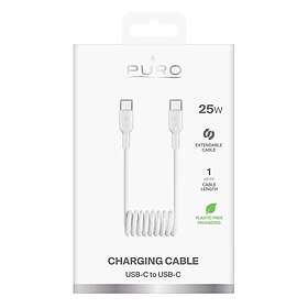 Puro PUCCC25WSPWHI USB-C till USB-C 1m Spiral
