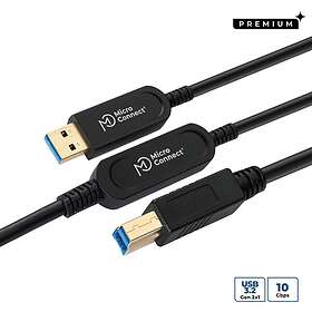 MicroConnect MC-USB3.0AB20OP USB-A till USB-B USB 3.2 Gen 2 Active Optical Cable 20m