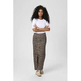 Kaffe Kaleondra Djurtryck Denim Maxikjol