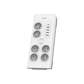 Philips SPN7060WA 6-Way Surge Protected with USB Power Strip 2m 1_792802